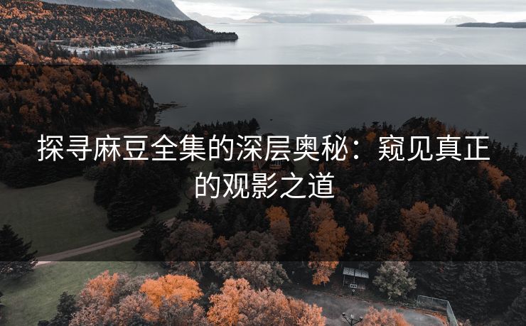 探寻麻豆全集的深层奥秘：窥见真正的观影之道  第1张