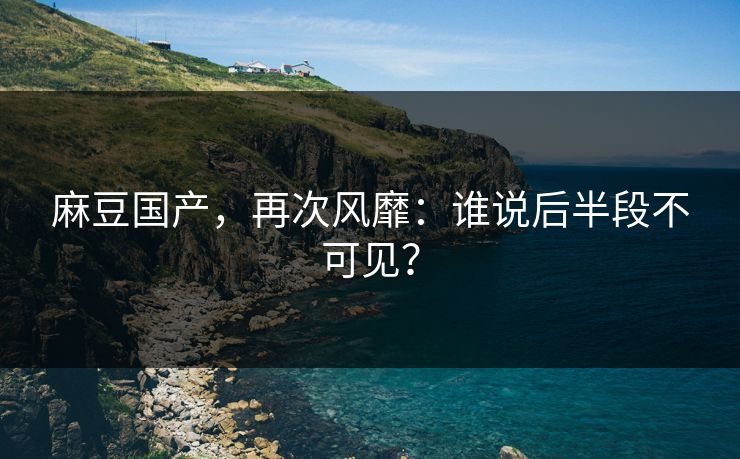 麻豆国产，再次风靡：谁说后半段不可见？  第1张